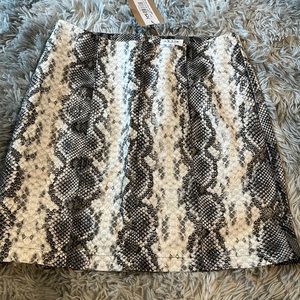Snake Skin Mini Skirt